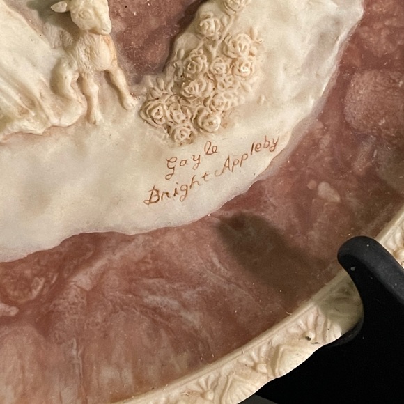 Stunning Vtg LORD BYRON Marble “She Walks in Beauty” Collectors Plate - Picture 6 of 11